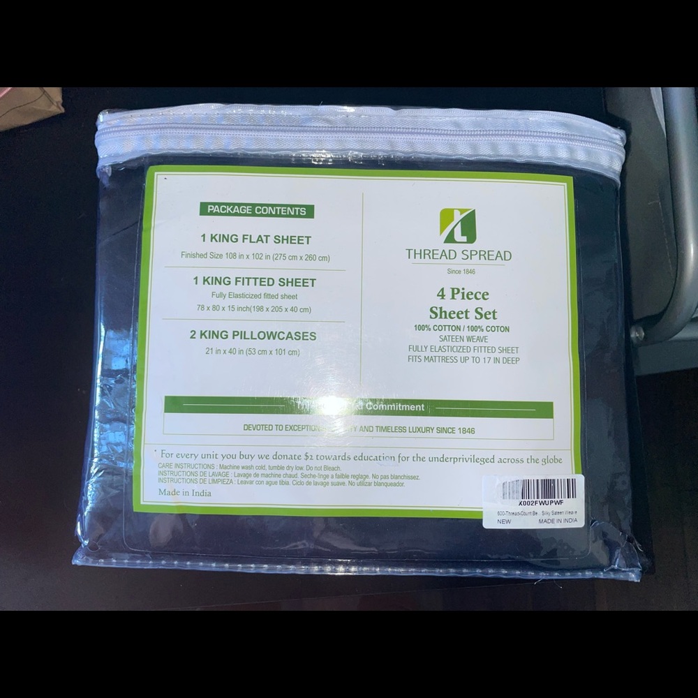 Egyptian cotton sheets King size